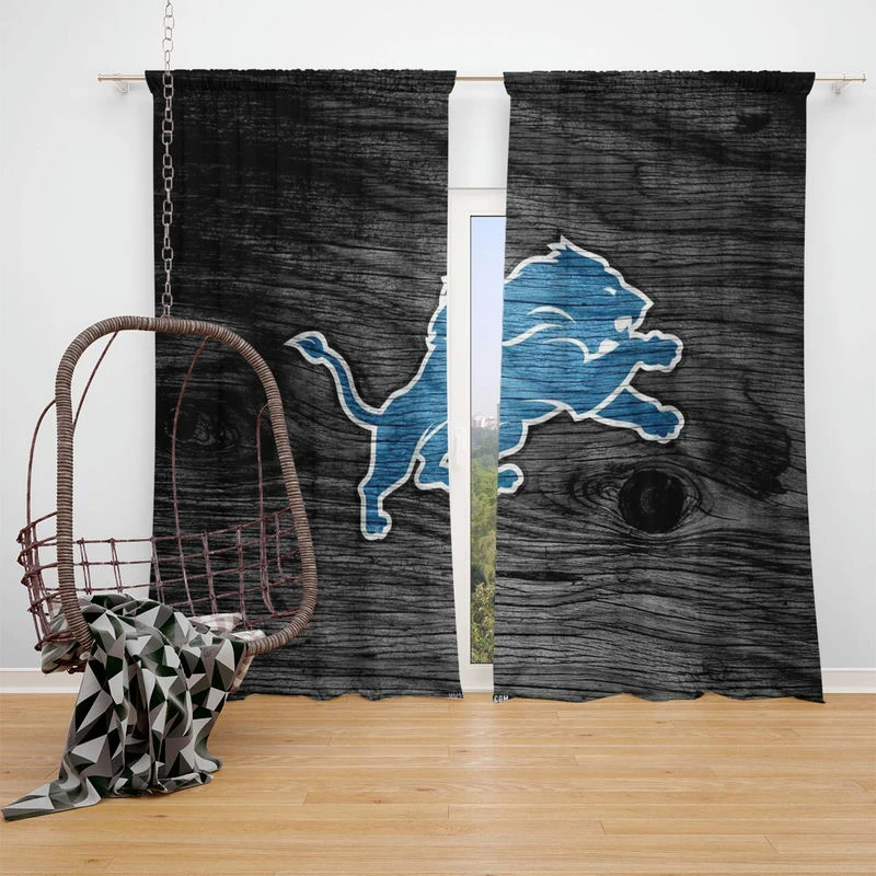 Popular NFL American Football Team Detroit Lions Window Curtain