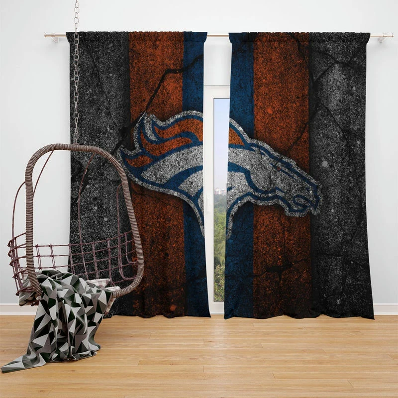 Popular NFL Club Denver Broncos Window Curtain