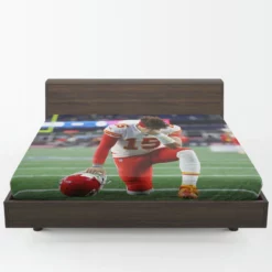 Popular NFL Football Player Patrick Mahomed Fitted Sheet 1