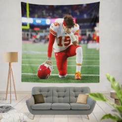 Popular NFL Football Player Patrick Mahomed Tapestry