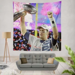 Popular NFL Footballer Tom Brady Tapestry