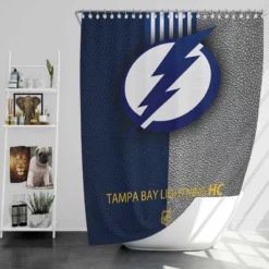 Popular NHL Hockey Club Tampa Bay Lightning Shower Curtain