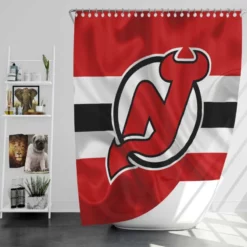 Popular NHL Hockey Team New Jersey Devils Shower Curtain
