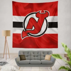 Popular NHL Hockey Team New Jersey Devils Tapestry