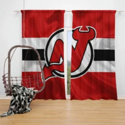 Popular NHL Hockey Team New Jersey Devils Window Curtain