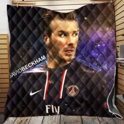 Popular PSG Football Player David Beckham Quilt Blanket