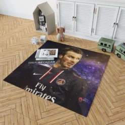 Popular PSG Football Player David Beckham Rug 1