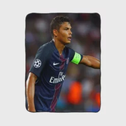 Popular PSG Football Player Thiago Silva Fleece Blanket 1