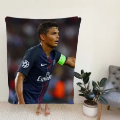 Popular PSG Football Player Thiago Silva Fleece Blanket