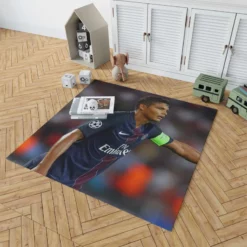 Popular PSG Football Player Thiago Silva Rug 1