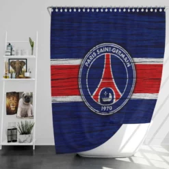 Popular Paris Soccer Team PSG Logo Shower Curtain