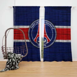 Popular Paris Soccer Team PSG Logo Window Curtain
