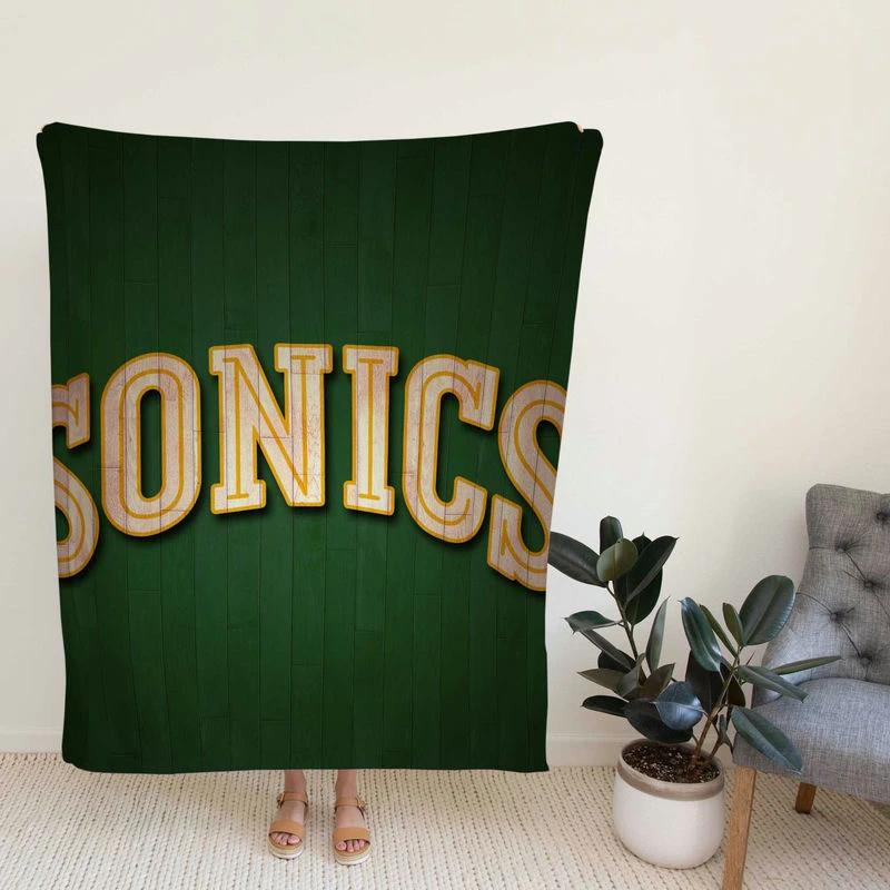 Popular Seattle Supersonics Basketball team Fleece Blanket