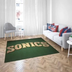 Popular Seattle Supersonics Basketball team Rug 2