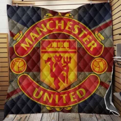 Popular Soccer Club Manchester United Logo Quilt Blanket