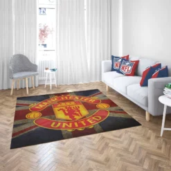 Popular Soccer Club Manchester United Logo Rug 2