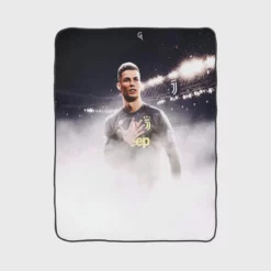 Popular Sports person for All Time Cristiano Ronaldo Fleece Blanket 1