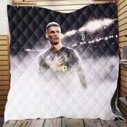 Popular Sports person for All Time Cristiano Ronaldo Quilt Blanket