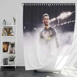 Popular Sports person for All Time Cristiano Ronaldo Shower Curtain