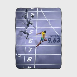 Popular Sprinter Usain Bolt Fleece Blanket 1