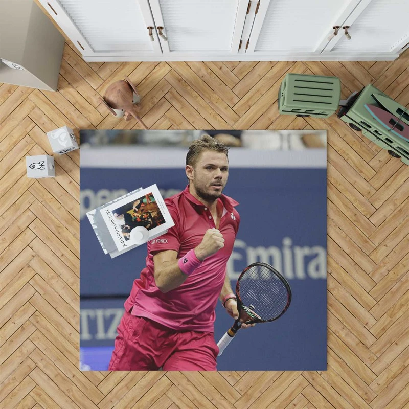 Popular Swiss Tennis Player Stanislas Wawrinka Rug