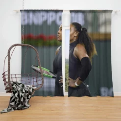 Popular Tennis Player Serena Williams Window Curtain