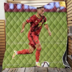 Populer Belgium Midfilder Eden Hazard Quilt Blanket