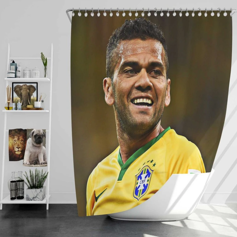 Populer Brazilian Football Player Dani Alves Shower Curtain