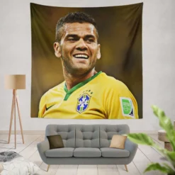 Populer Brazilian Football Player Dani Alves Tapestry