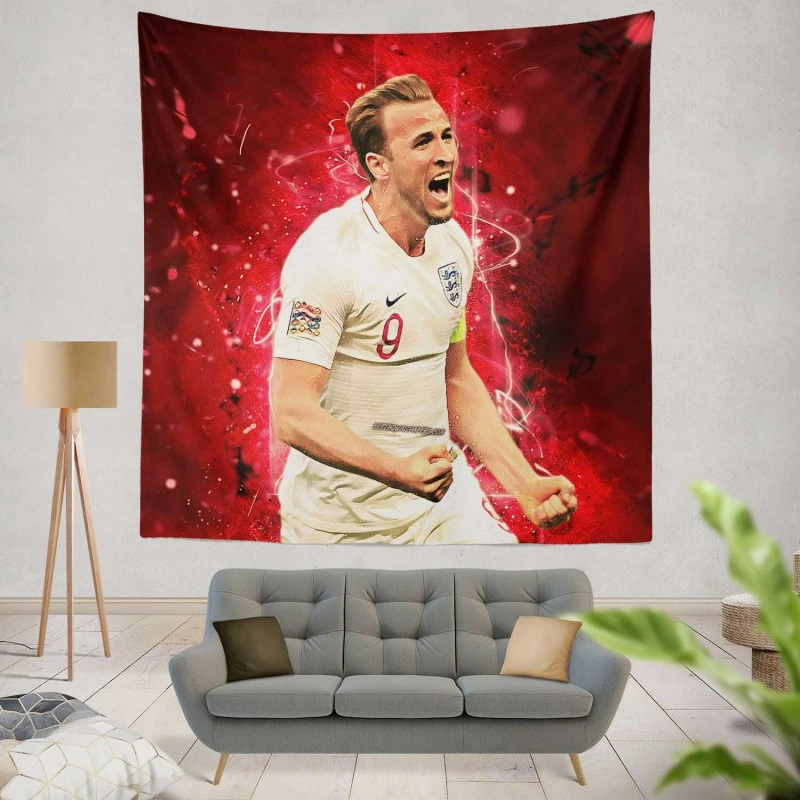 Populer England Player Harry Edward Kane Tapestry