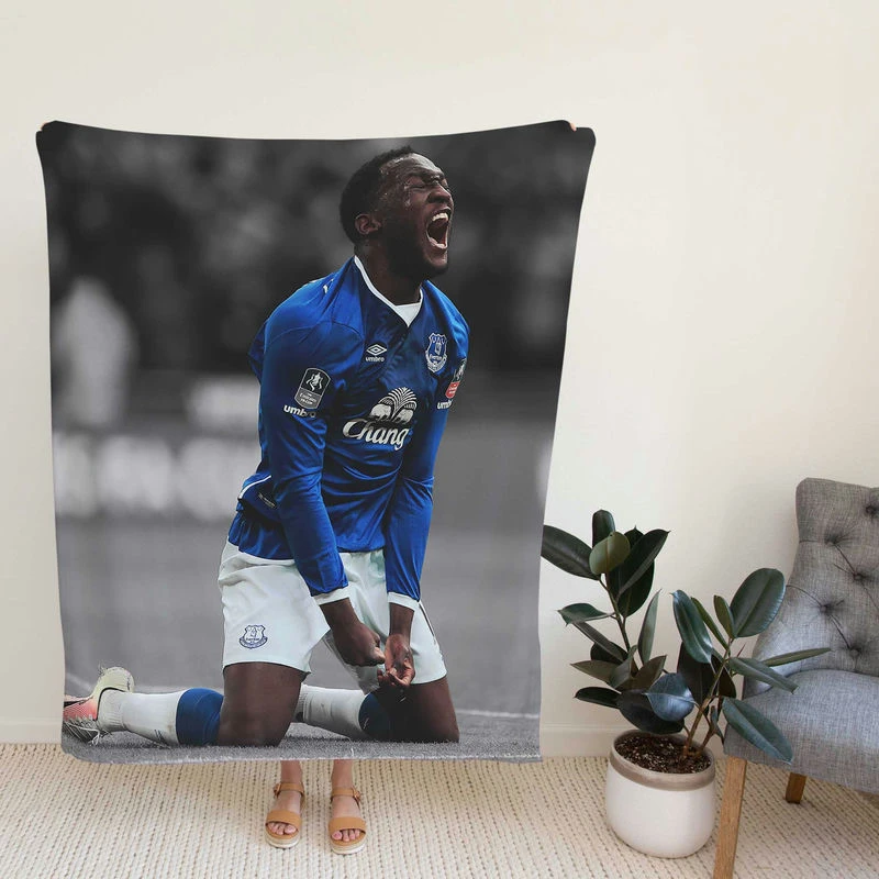 Populer Footballer Romelu Lukaku Fleece Blanket