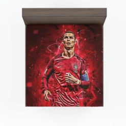 Portugal Captain sports Player Cristiano Ronaldo Fitted Sheet