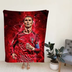 Portugal Captain sports Player Cristiano Ronaldo Fleece Blanket