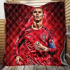 Portugal Captain sports Player Cristiano Ronaldo Quilt Blanket