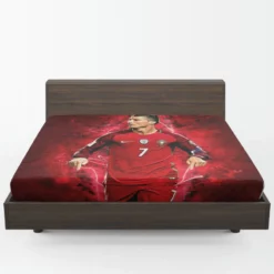 Portugal Soccer Player Cristiano Ronaldo Fitted Sheet 1