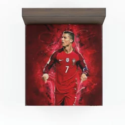 Portugal Soccer Player Cristiano Ronaldo Fitted Sheet