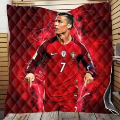 Portugal Soccer Player Cristiano Ronaldo Quilt Blanket