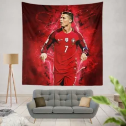 Portugal Soccer Player Cristiano Ronaldo Tapestry