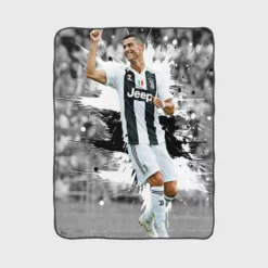 Portuguese Soccer Player Cristiano Ronaldo Fleece Blanket 1