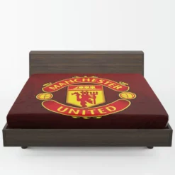 Powerful English Football Club Manchester United Logo Fitted Sheet 1