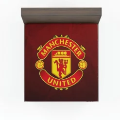 Powerful English Football Club Manchester United Logo Fitted Sheet