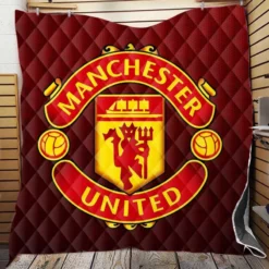 Powerful English Football Club Manchester United Logo Quilt Blanket