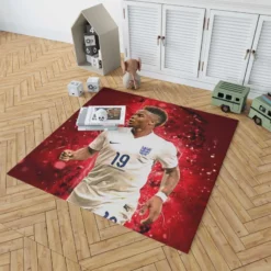 Powerful Football Raheem Sterling Rug 1