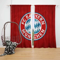 Powerful German Club FC Bayern Munich Window Curtain