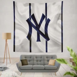 Powerful MLB Baseball Team New York Yankees Tapestry