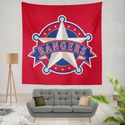 Powerful MLB Team Texas Rangers Tapestry