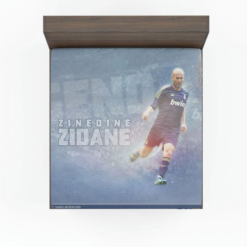 Powerful Madrid Football Zinedine Zidane Fitted Sheet