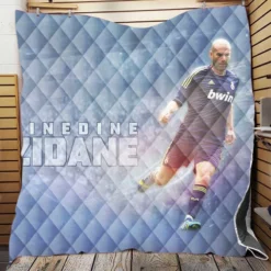 Powerful Madrid Football Zinedine Zidane Quilt Blanket