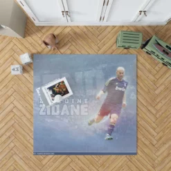 Powerful Madrid Football Zinedine Zidane Rug