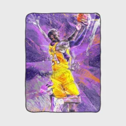 Powerful NBA Basketball Player Kobe Bryant Fleece Blanket 1